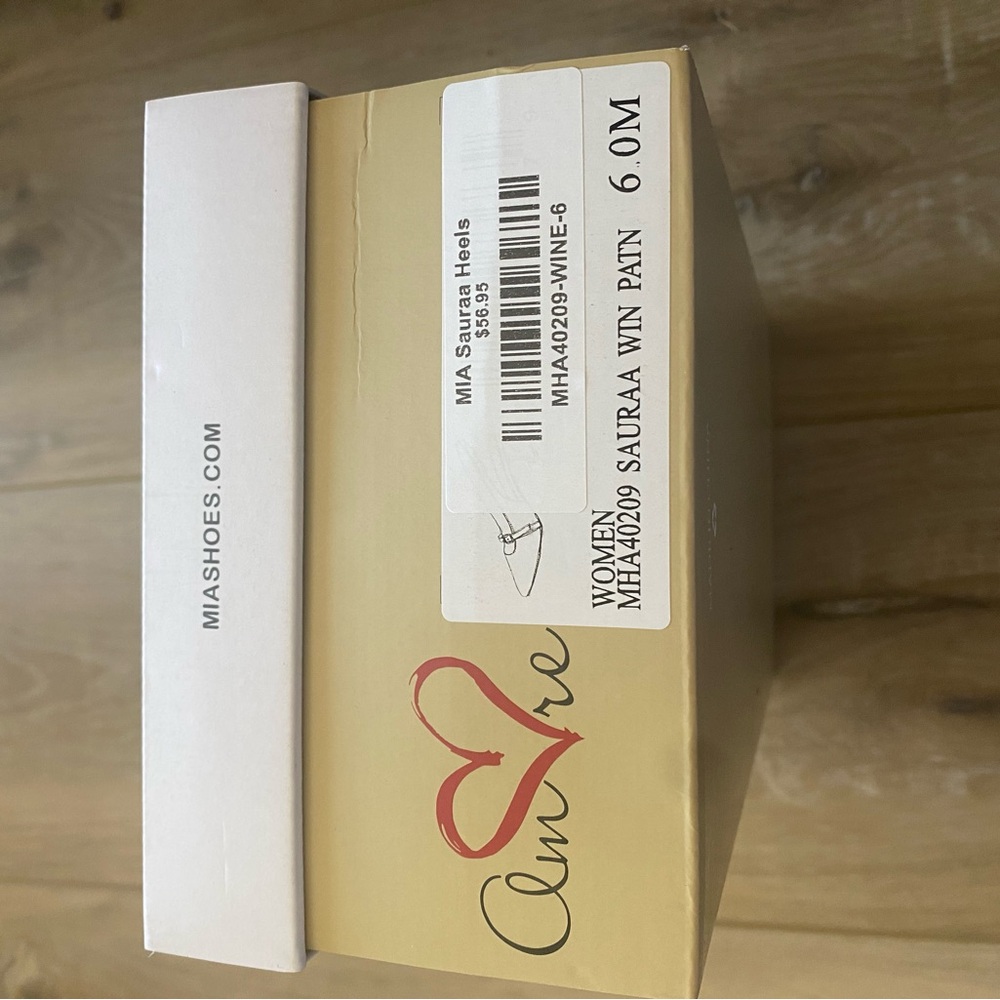 MIA Amore Sauraa Womens Pointed Closed Toe Stiletto Heel Pumps in Wine - NWT - Picture 11 of 12